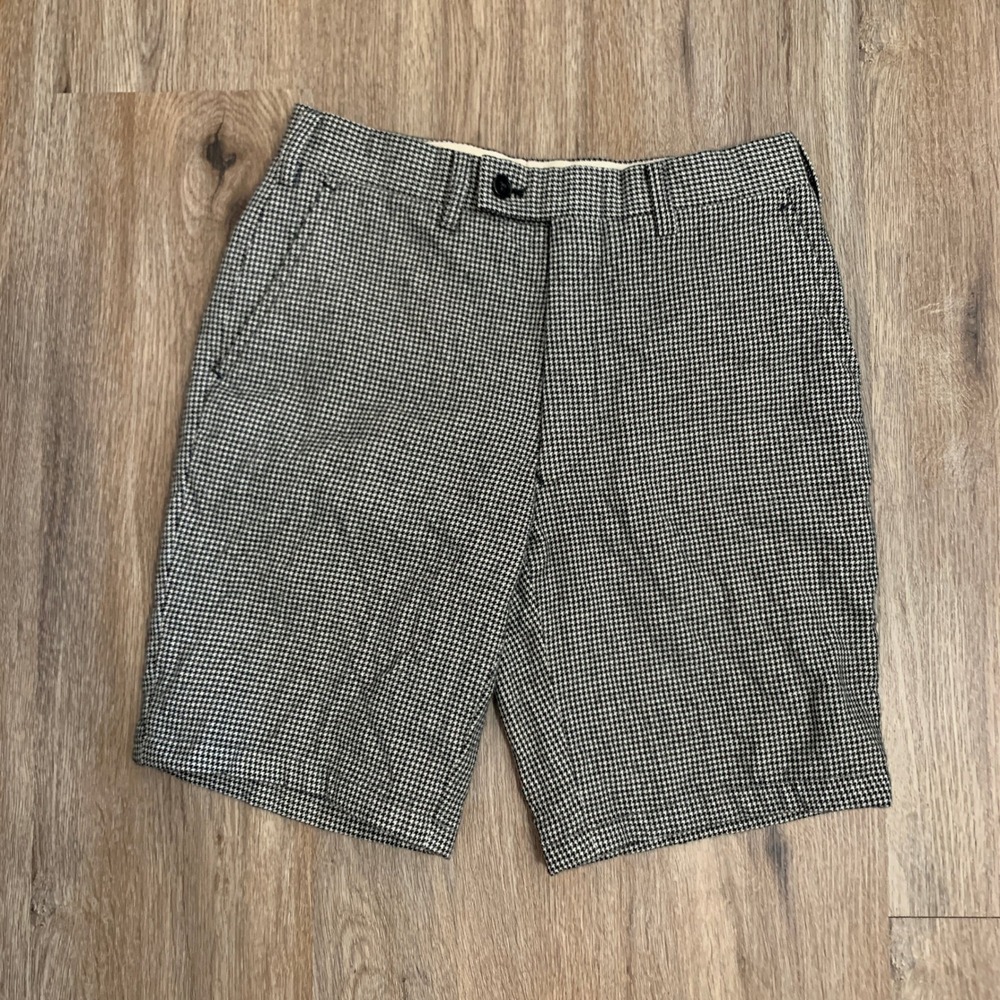 Rare vintage 1980s Oscar de la Renta houndstooth wool shorts - size XS womens